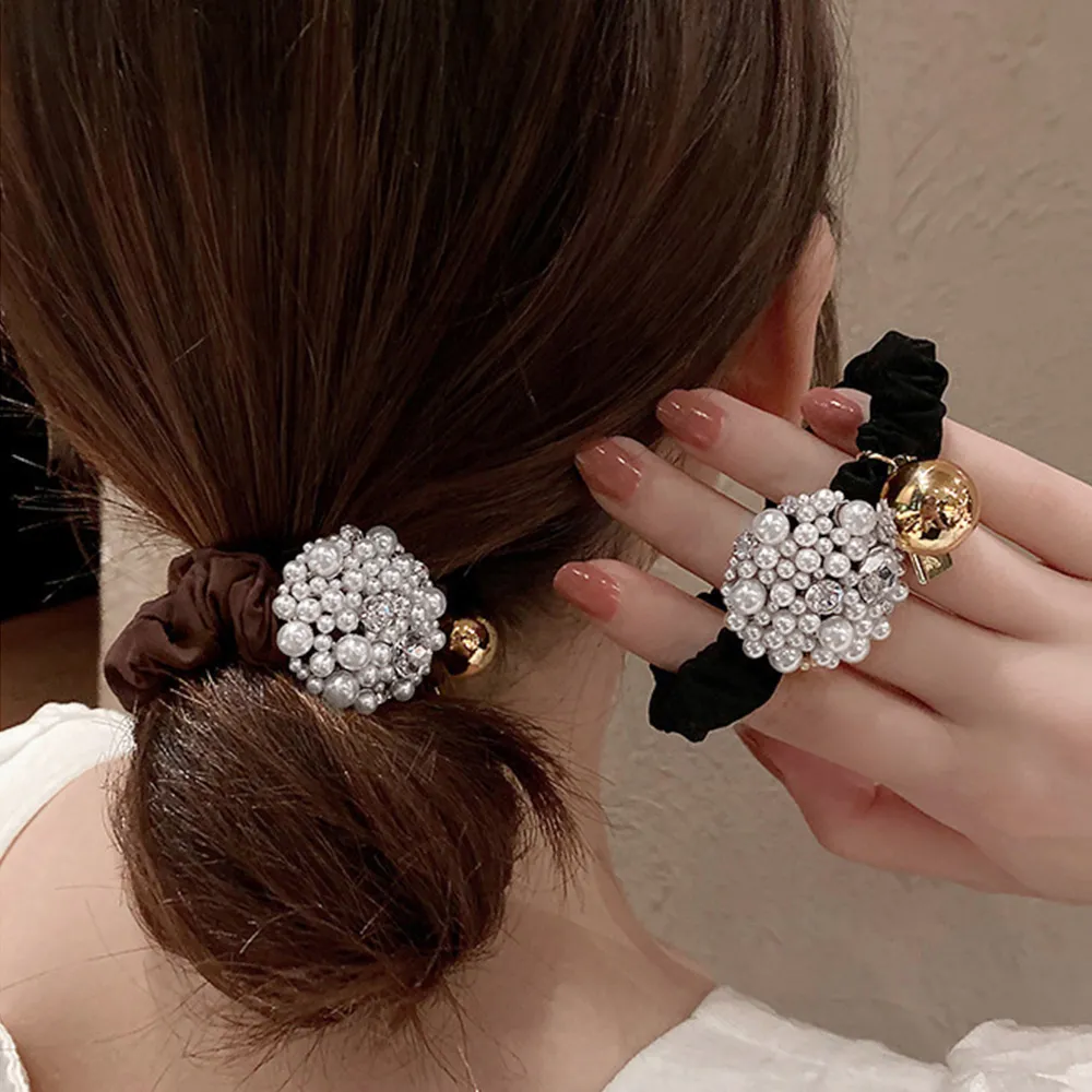 小粒パールヘアゴム｜大人可愛いまとめ髪アクセサリー プチプラ エレガント レディース