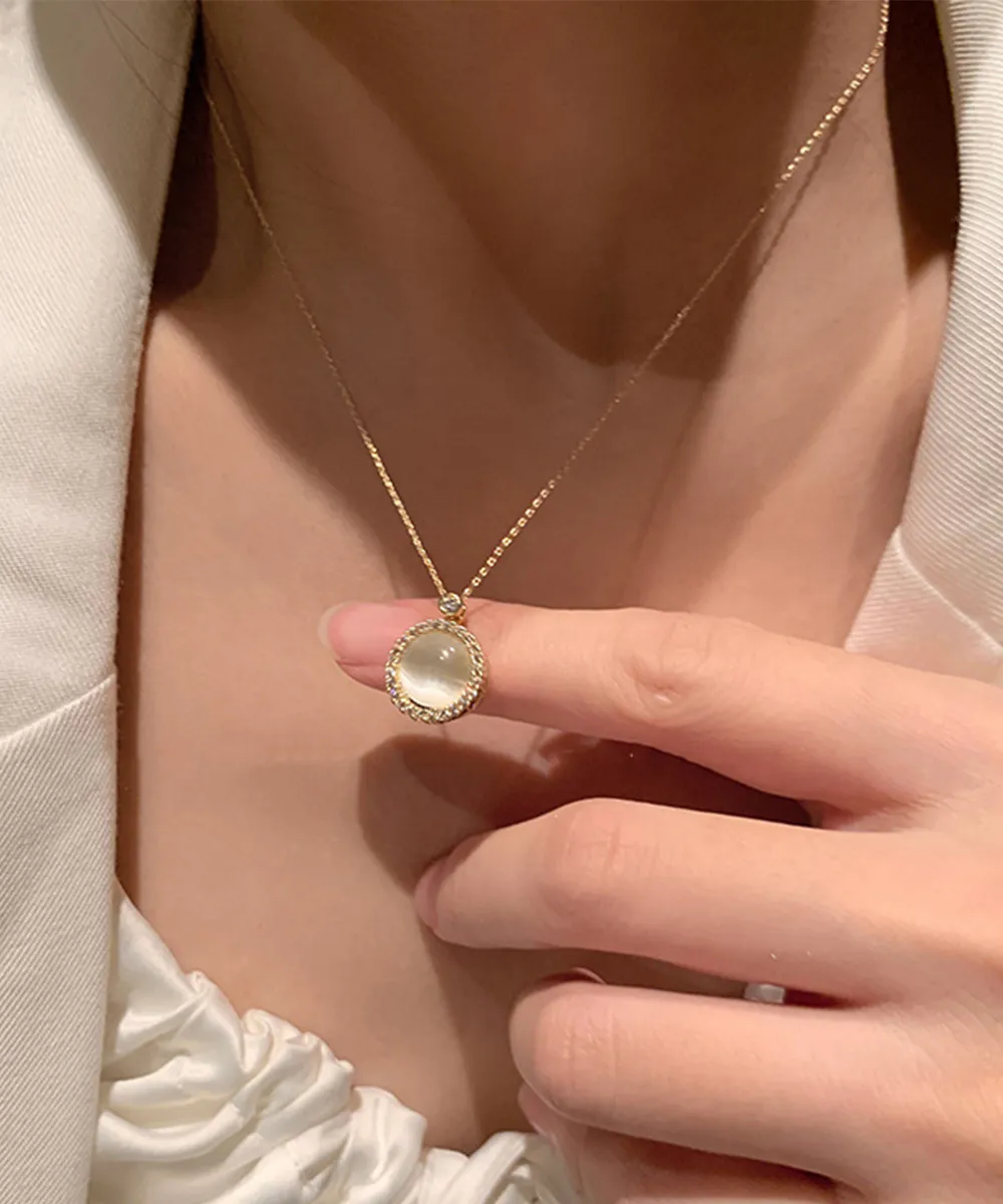 回転式チェーンネックレス レディース ラインストーン ゴールド きらきら 輝く プチプラ アクセサリー 女子会 ギフト 結婚式 パーティー