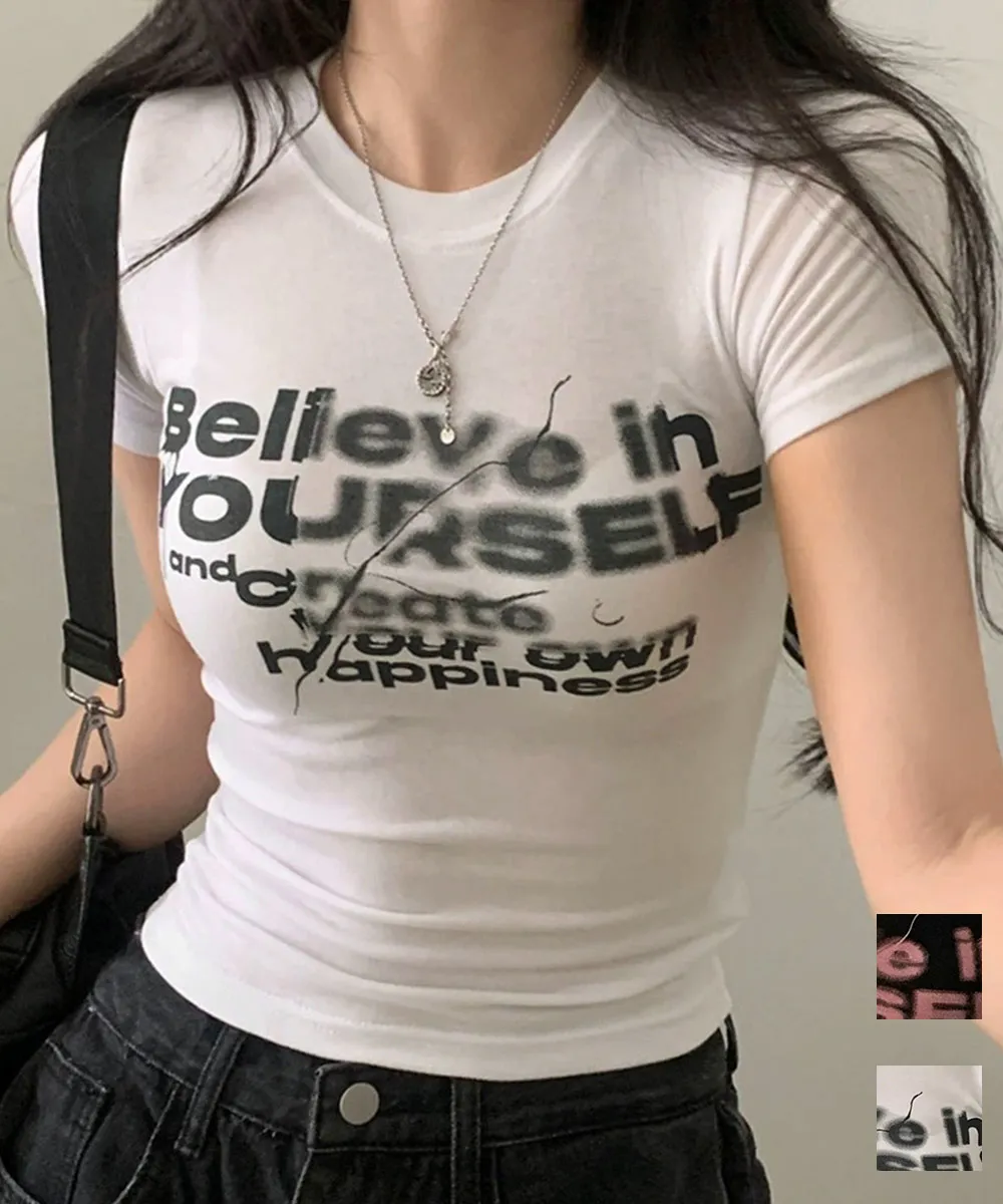 タイトロゴTシャツグラフィック半袖