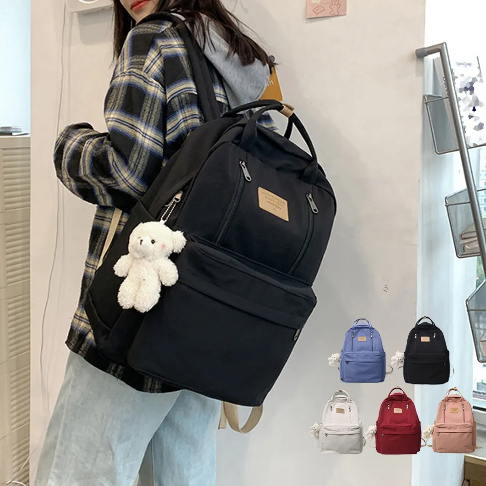 大容量リュック バックパック軽量通勤通学 A4対応 ユニセックス 多機能マザーズバッグ アウトドア タウンユース 黒/アイボリー/ブルー/ピンク/ワインレッド